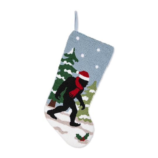 Glitzhome® 21" Bigfoot Hooked Christmas Stocking